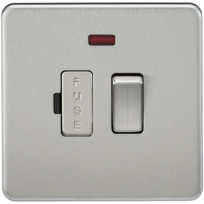 Symple Stuff Screwless 13A Switched Fused Spur Wall Mounted Socket